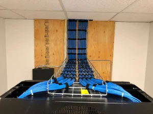 A project from Running Cables from Oakville Ontario. The project includes Structured Cabling, Rack Cleanup, Rack Design and Ethernet Cable Installation.